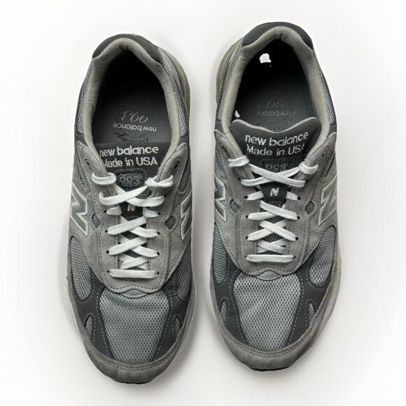 Size 9.5 4E- New Balance 993 Gray White - Picture 3 of 7